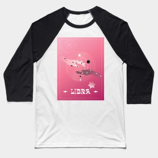 Libra Zodiac Art Baseball T-Shirt